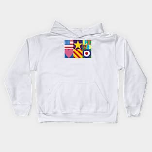 Pop Art Symbols - USA Kids Hoodie